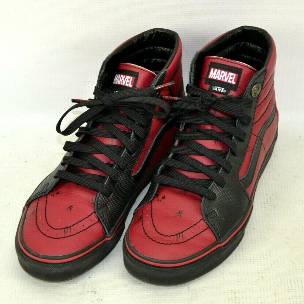 Vans x Marvel Sk8 Hi Tops Deadpool Shoes Mens 7.5